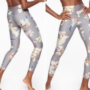 Athleta Elation 7/8 Gray Floral Leggings
